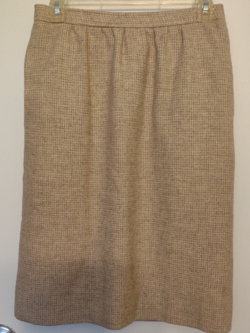 Vintage Evan Picone 100% Wool Pencil Midi Skirt Size Small